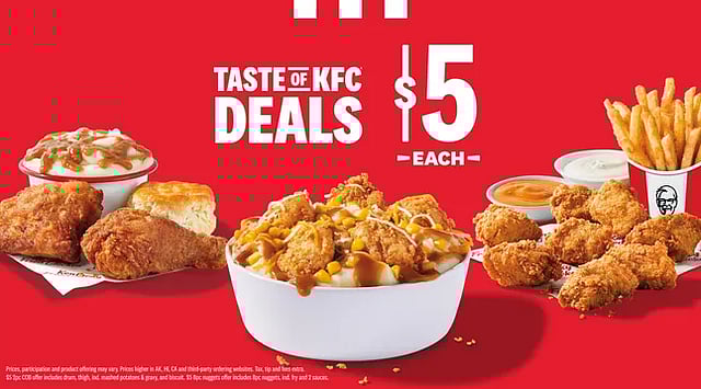 KFC Rolls Out $5 Deals In Taste Of KFC Menu Amid Fast-Food Value Race | See What's In It